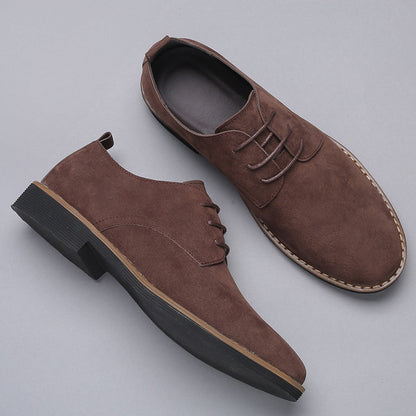 Heren Oxford Schoenen met Vetersluiting en Suède Look