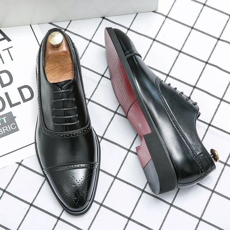 Heren Schoenen met Brogue Detail en Comfortabele Pasvorm 2