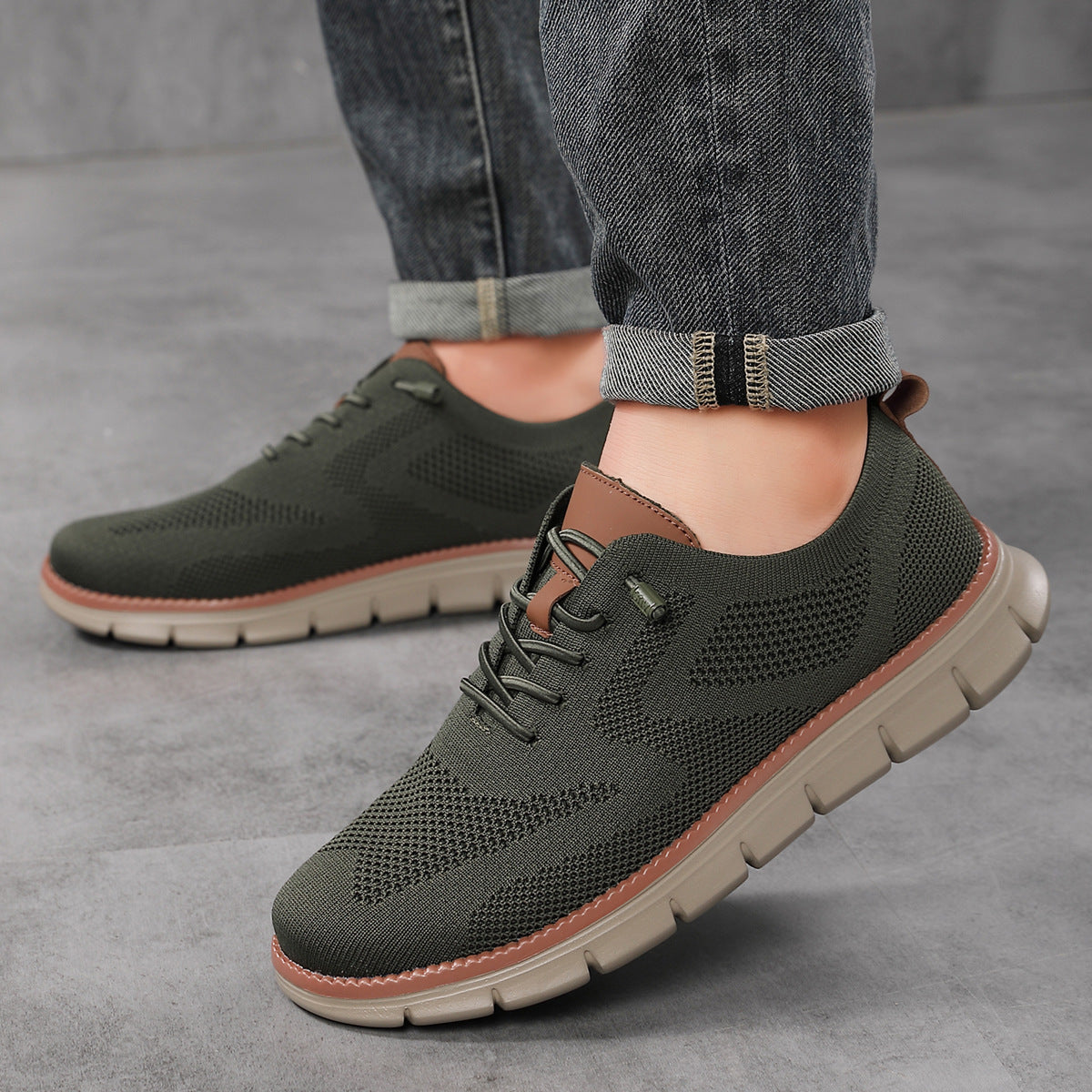 Heren Schoenen met Flexibele Zool en Ademend Materiaal