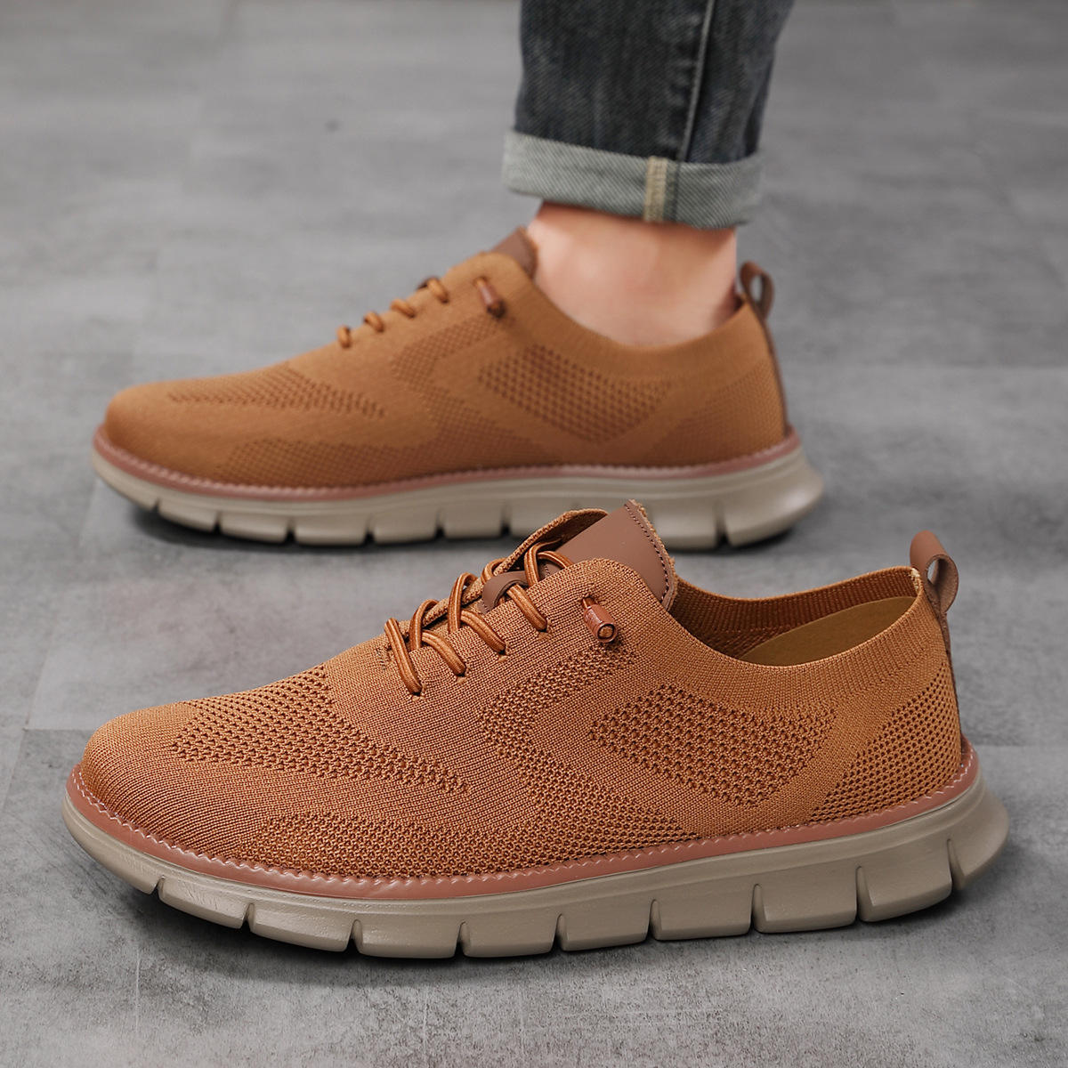 Heren Schoenen met Flexibele Zool en Ademend Materiaal