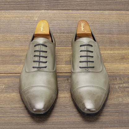 Heren Nette Schoenen met Cap-Toe, Vetersluiting en Glad Silhouet