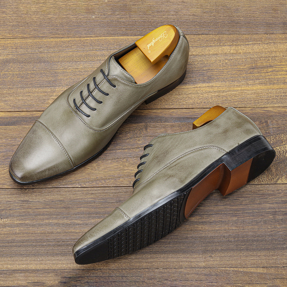 Heren Nette Schoenen met Cap-Toe, Vetersluiting en Glad Silhouet