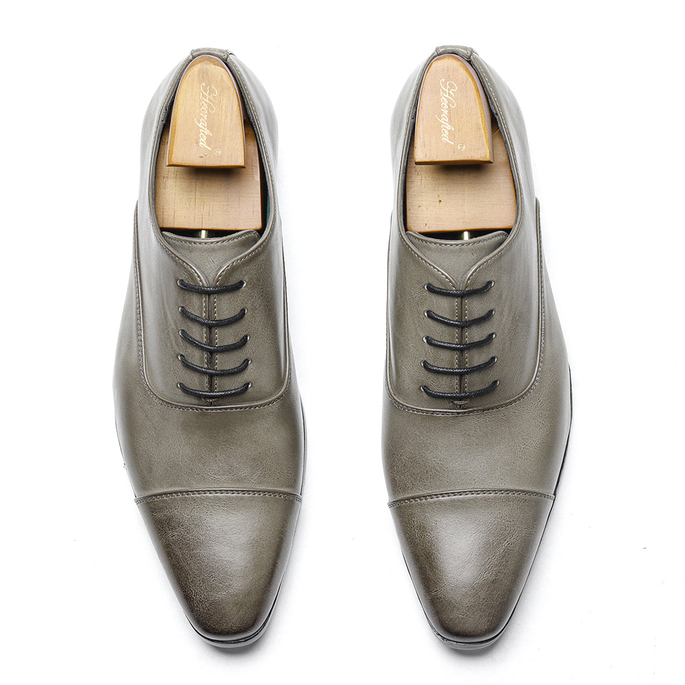 Heren Nette Schoenen met Cap-Toe, Vetersluiting en Glad Silhouet