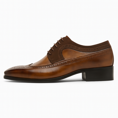 Heren Schoenen met Wingtip Brogue Detail en Premium Leer 1