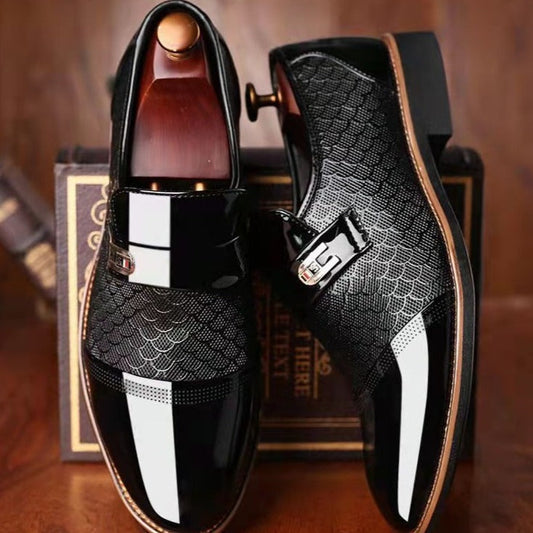 Heren Schoenen van Leer met Comfortabele Pasvorm en Antislip Onderzijde 0