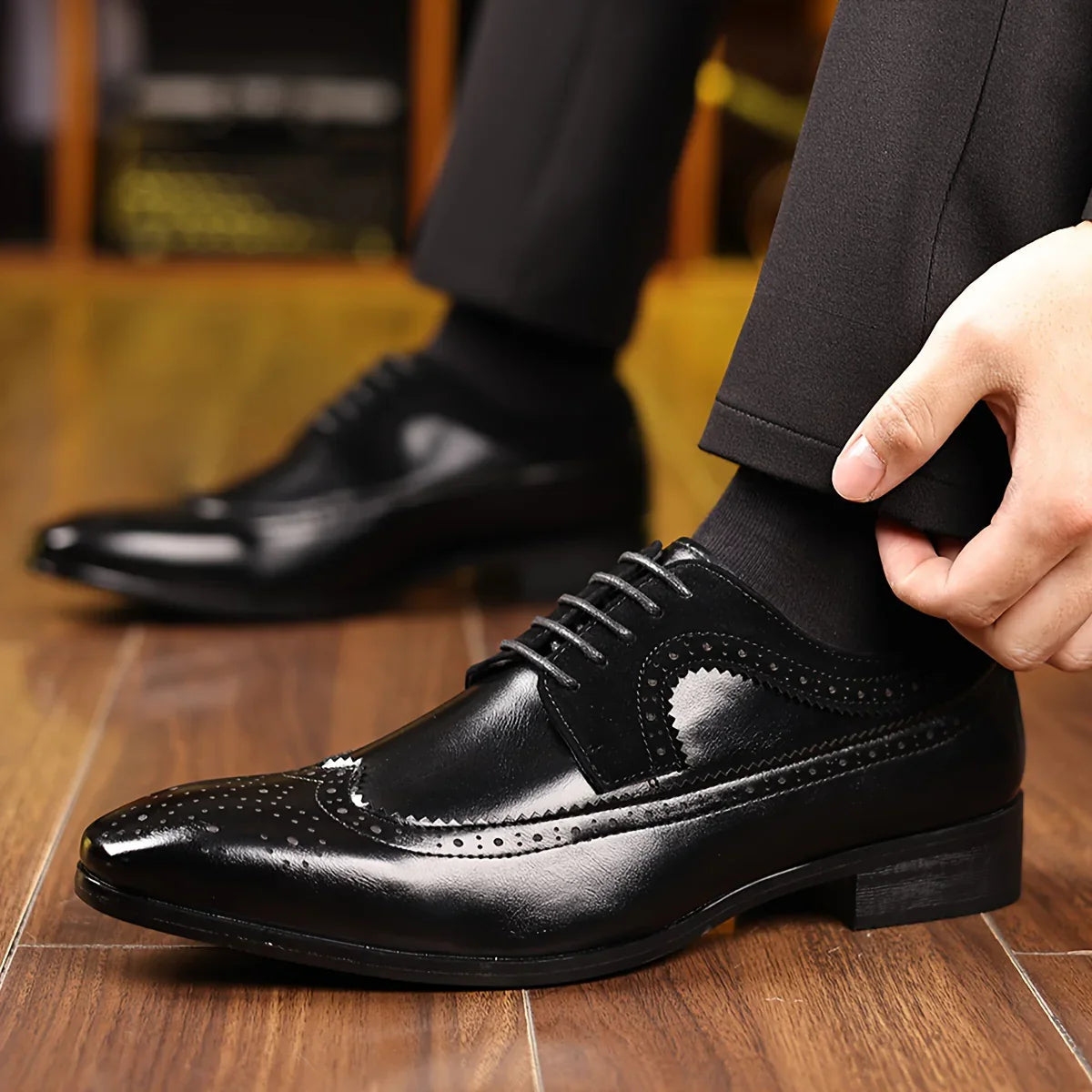 Heren Schoenen van Premium Leer met Gepolijste Afwerking en Slanke Silhouette 5