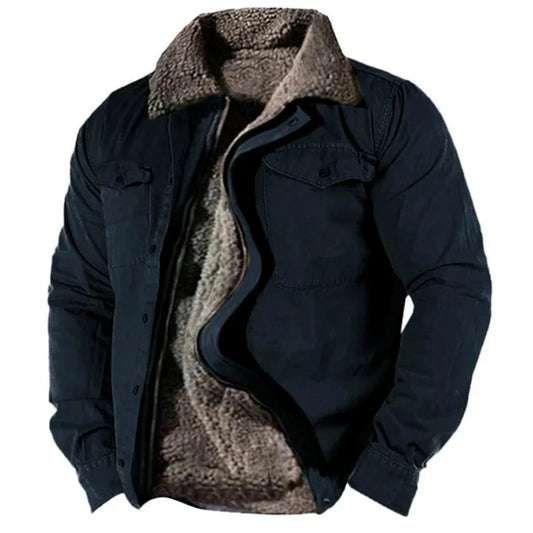 Heren Shirtjack met Fleecevoering en Drukknoopsluiting 0
