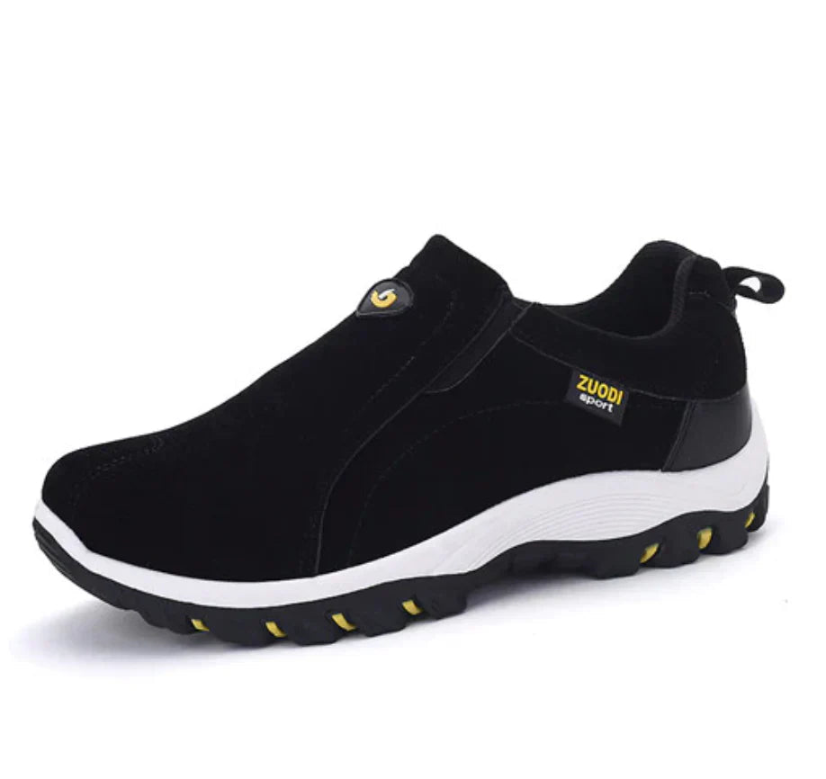 Heren Slip-on Sneakers met Elastisch Paneel Zwart