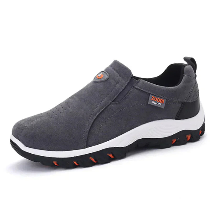 Heren Slip-on Sneakers met Elastisch Paneel Grijs