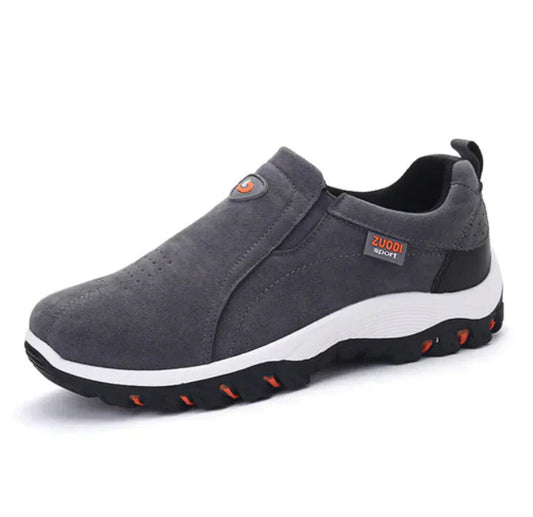 Heren Slip-on Sneakers met Elastisch Paneel Grijs