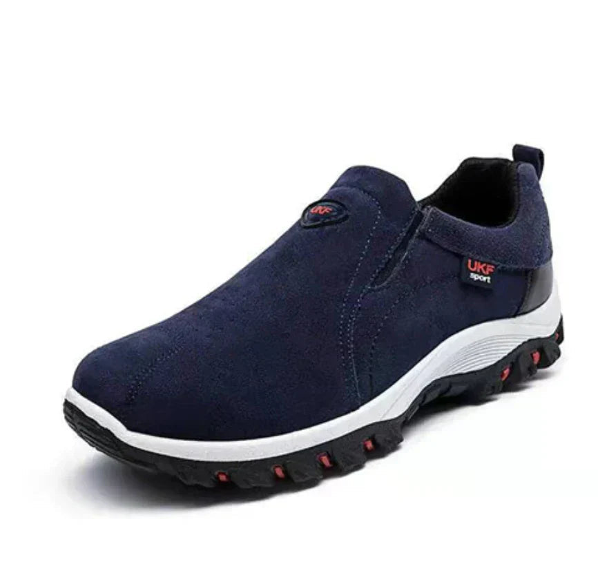 Heren Slip-on Sneakers met Elastisch Paneel Blauw