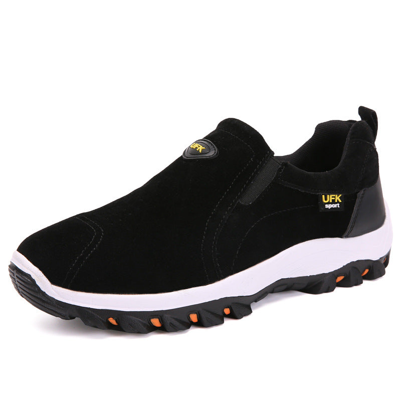 Heren Slip-on Sneakers met Elastisch Paneel Zwart