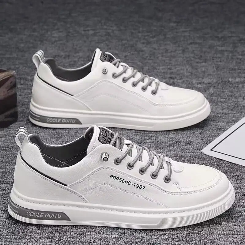 BP Heren Casual Sneakers met Platte Zool Wit