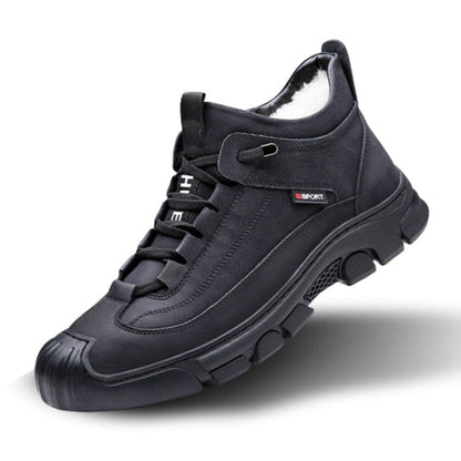 Heren Sneakers van Leer met Imitatiewol Voering en Ritsontwerp 0