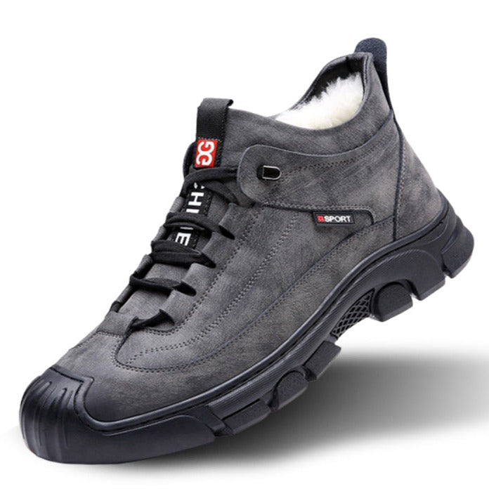 Heren Sneakers van Leer met Imitatiewol Voering en Ritsontwerp 1