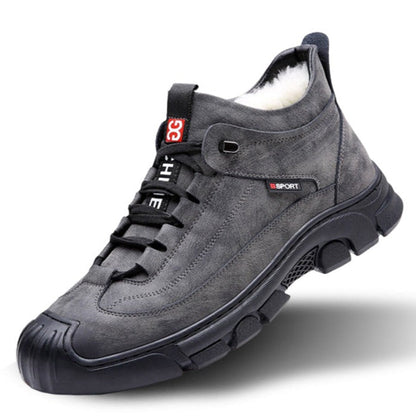 Heren Sneakers van Leer met Imitatiewol Voering en Ritsontwerp 1