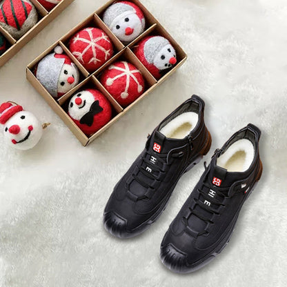 Heren Sneakers van Leer met Imitatiewol Voering en Ritsontwerp 2
