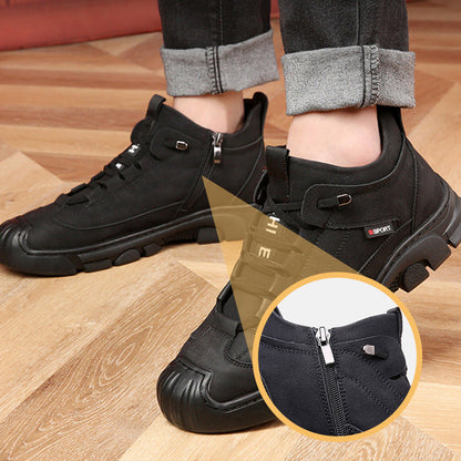 Heren Sneakers van Leer met Imitatiewol Voering en Ritsontwerp 3