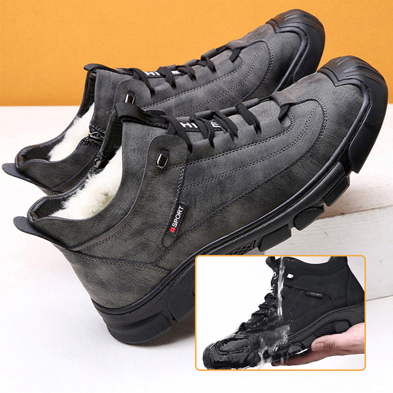 Heren Sneakers van Leer met Imitatiewol Voering en Ritsontwerp 6