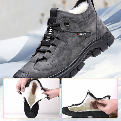 Heren Sneakers van Leer met Imitatiewol Voering en Ritsontwerp 8