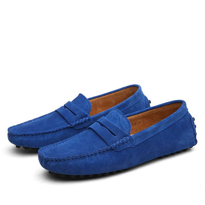 Heren Suede Loafers Blauw