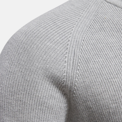 Heren Sweater met Half-Zip en Ribgebreide Mouwen 2