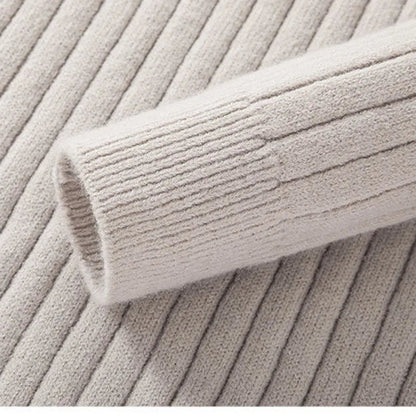 Heren Sweater met Half-Zip en Ribgebreide Mouwen van Hoogwaardige Katoen 4