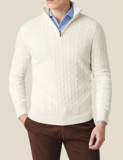 Heren Sweater met Hoge Hals en Kabelbreipatroon 3