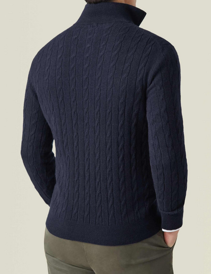 Heren Sweater met Hoge Hals en Kabelbreipatroon 6