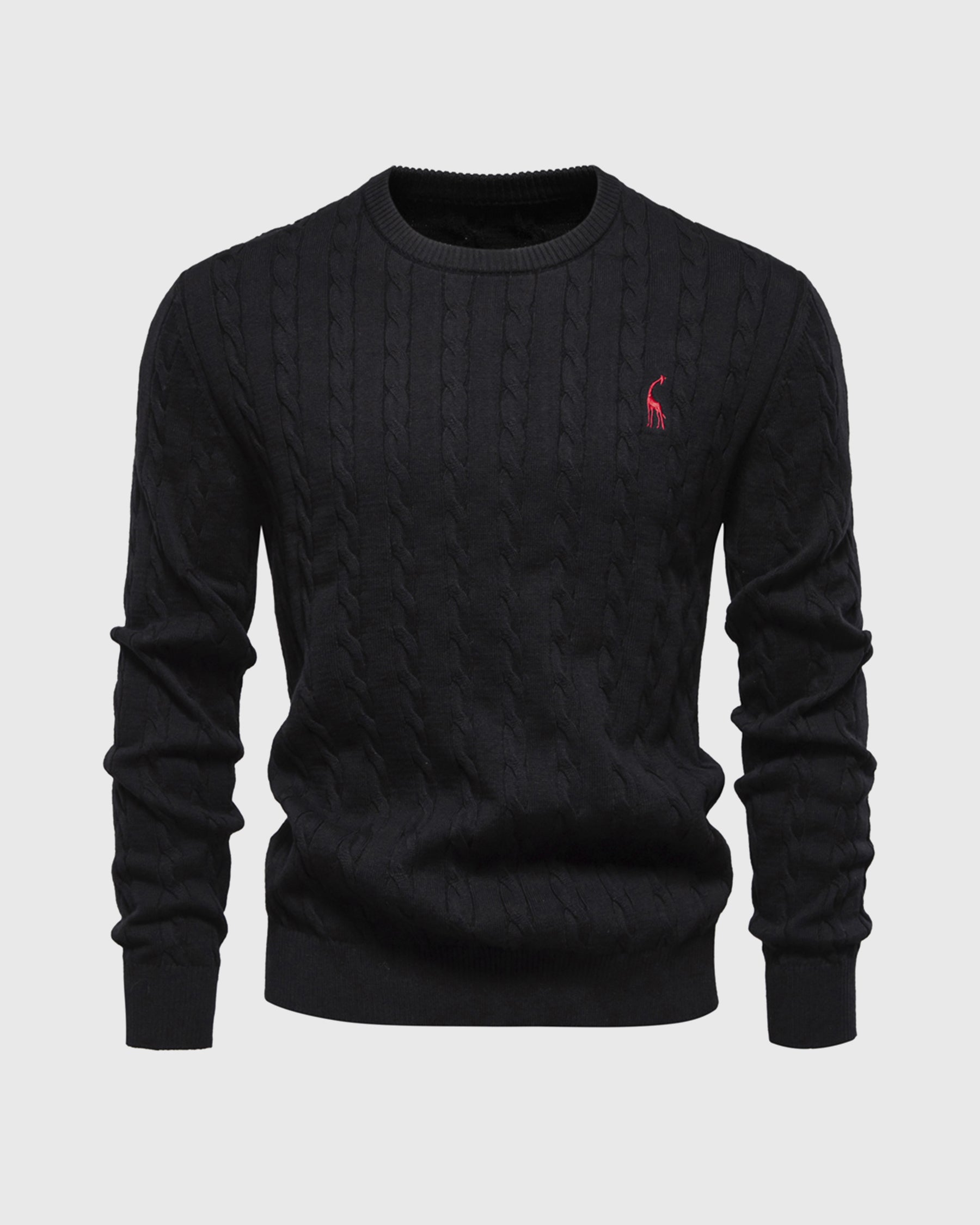 Heren Sweatshirt met Kabelbreisel en Regular Fit 2