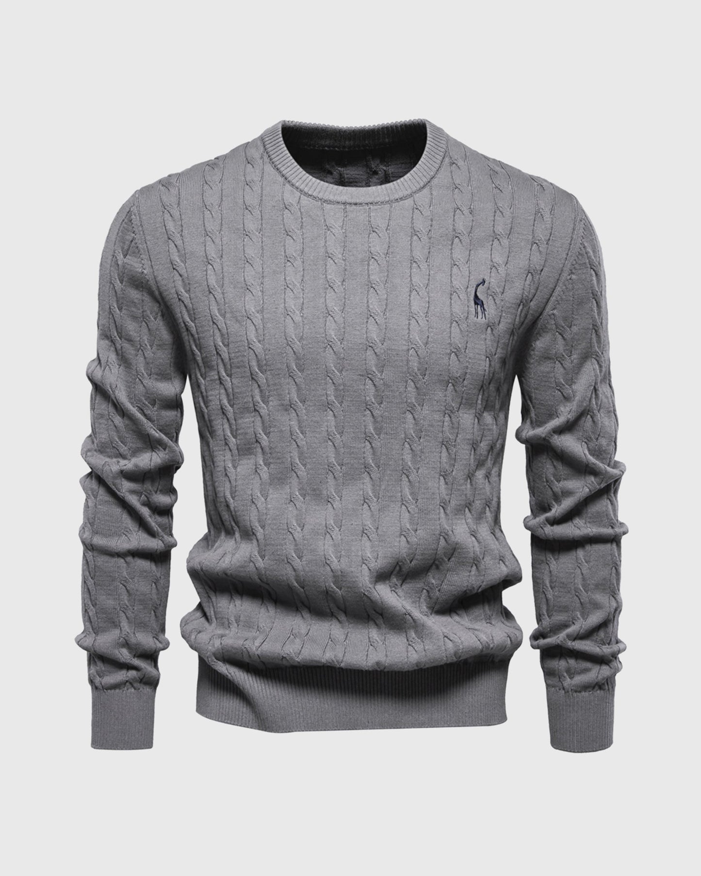 Heren Sweatshirt met Kabelbreisel en Regular Fit 3