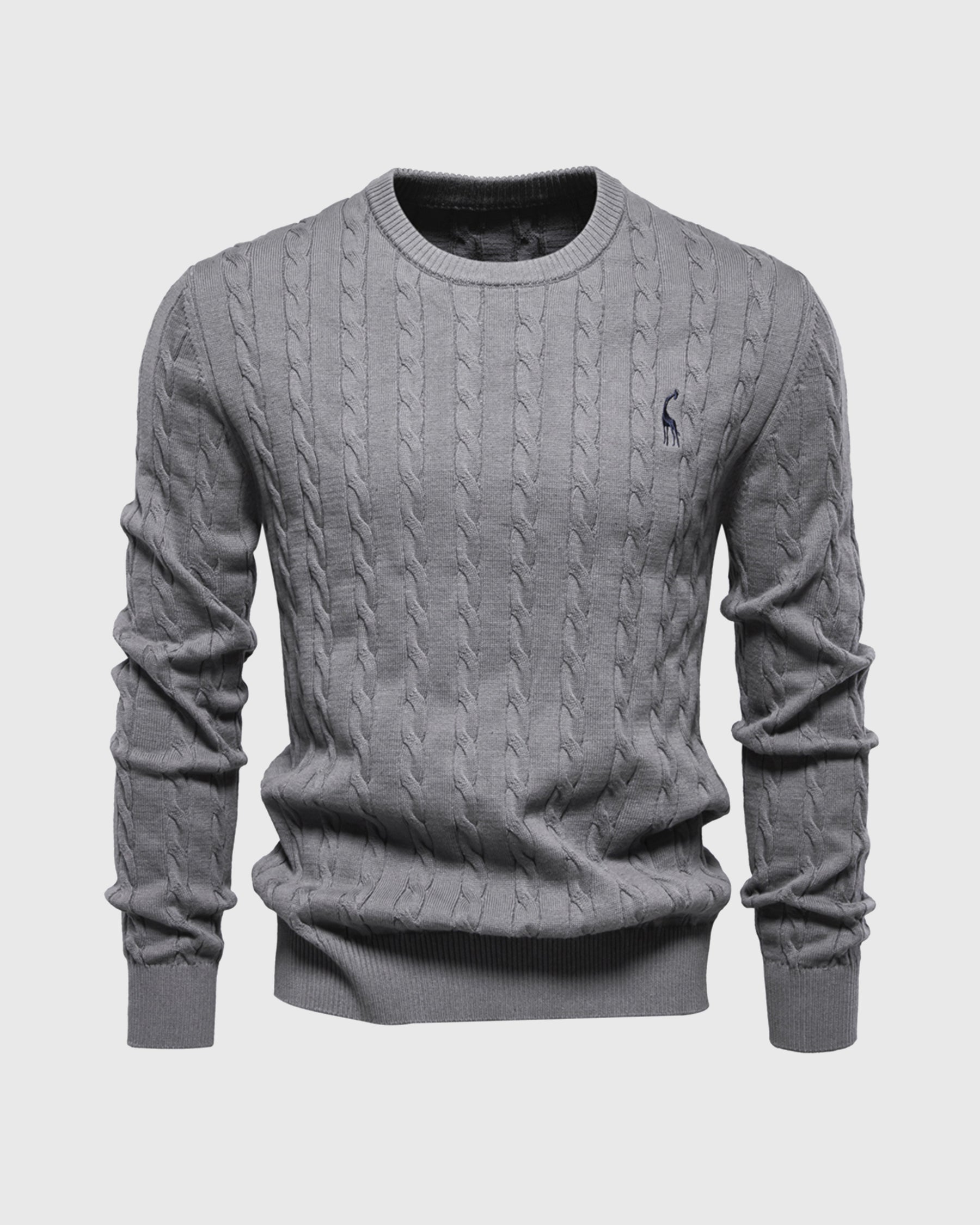 Heren Sweatshirt met Kabelbreisel en Regular Fit 3