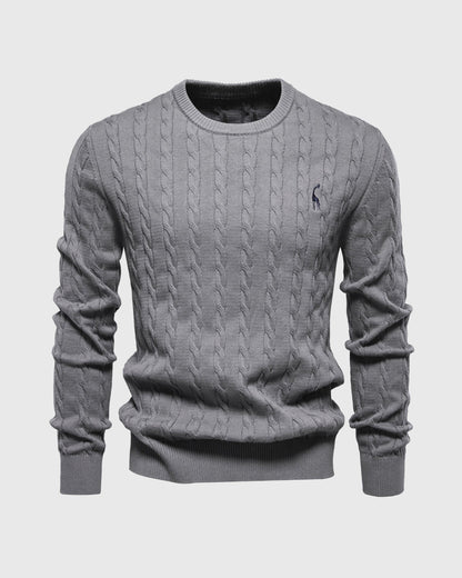 Heren Sweatshirt met Kabelbreisel en Regular Fit 3