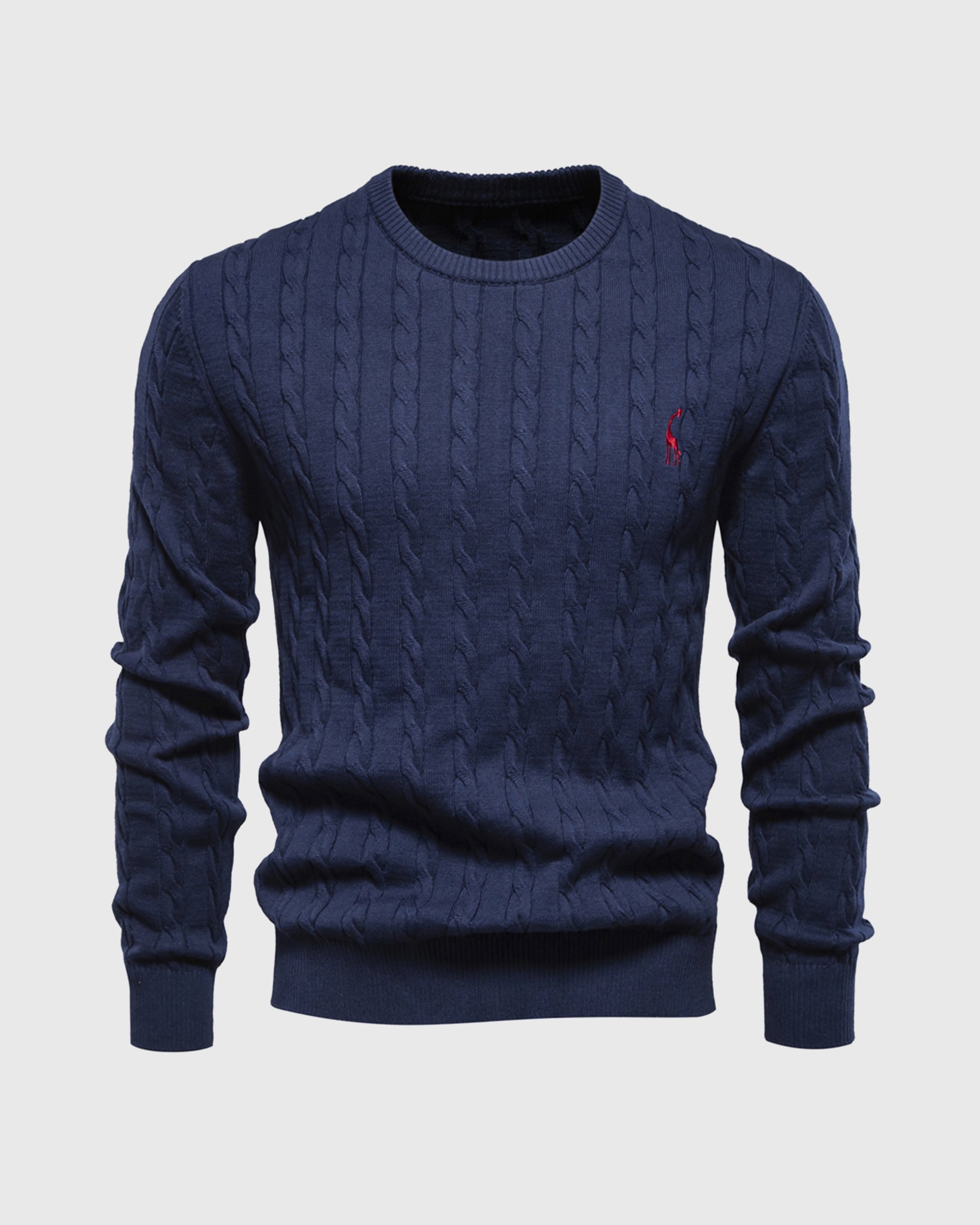 Heren Sweatshirt met Kabelbreisel en Regular Fit 4
