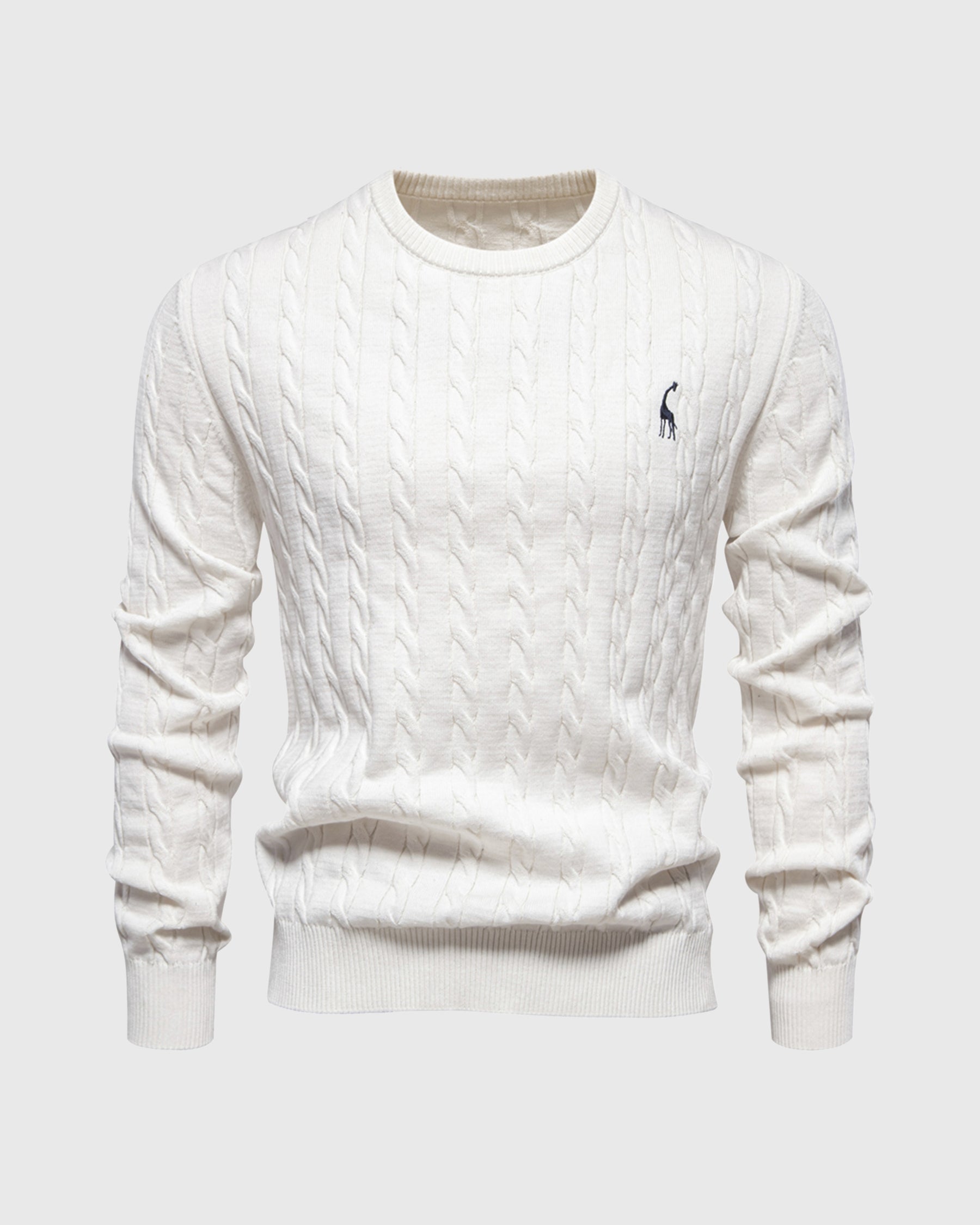 Heren Sweatshirt met Kabelbreisel en Regular Fit 5