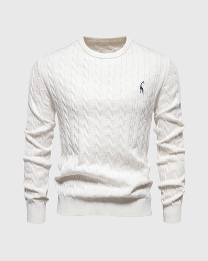 Heren Sweatshirt met Kabelbreisel en Regular Fit 5