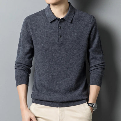 Heren Sweatshirt met Lange Mouwen en Geribbelde Afwerking 1