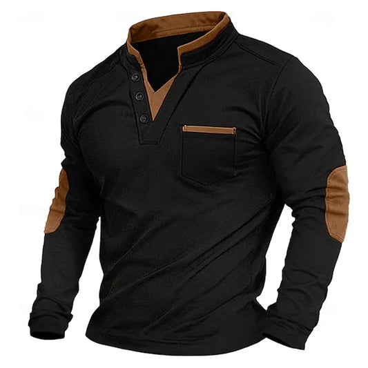 Heren Sweatshirt met V-hals en Comfortabele Pasvorm 0