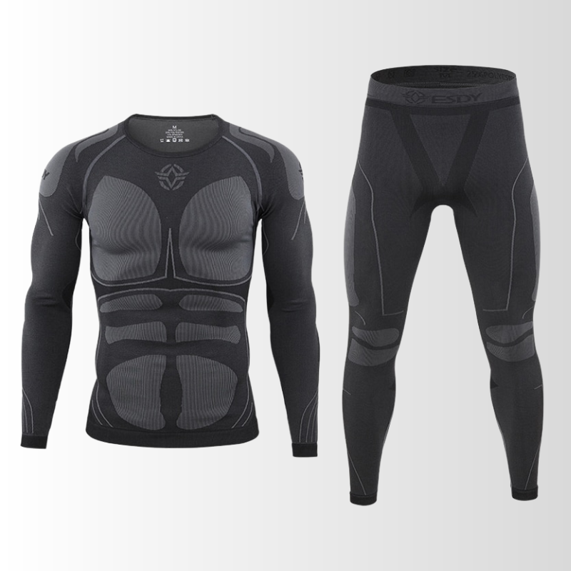 Heren Thermisch Ondergoed Set met Ademend Thermoshirt en Thermobroek 1