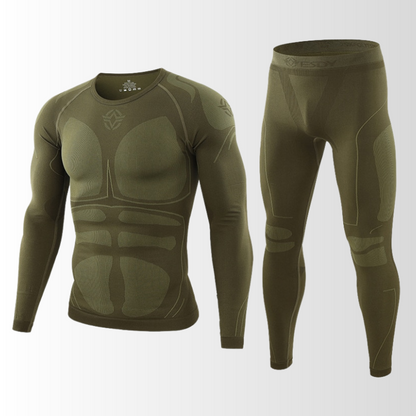 Heren Thermisch Ondergoed Set met Ademend Thermoshirt en Thermobroek 3