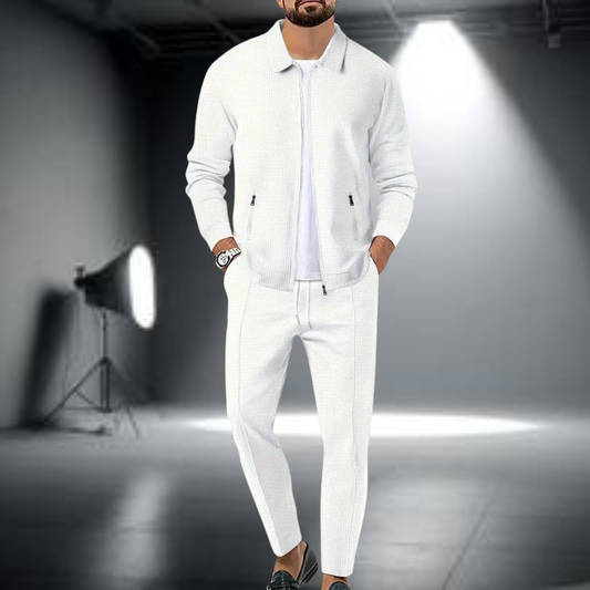 Heren Tracksuit Set met Volledige Rits en Lichtgewicht Comfortabele Pasvorm 0
