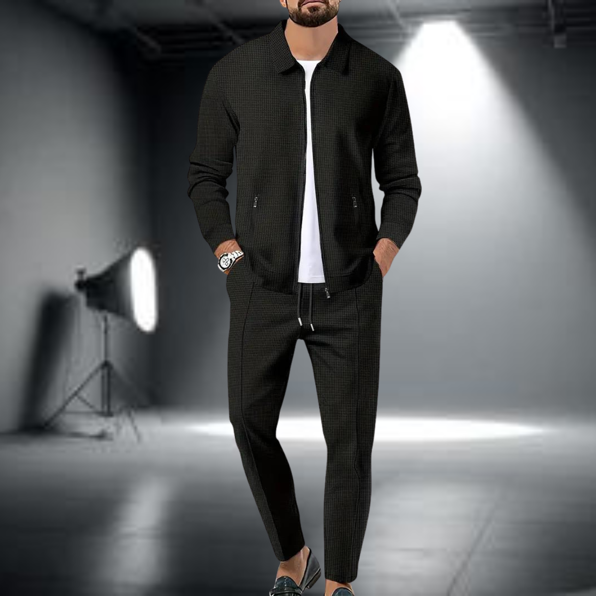 Heren Tracksuit Set met Volledige Rits en Lichtgewicht Comfortabele Pasvorm 2