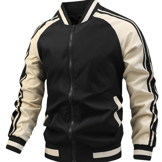 Heren Trainingsjack met Retro Stijl en Comfortabele Pasvorm 0