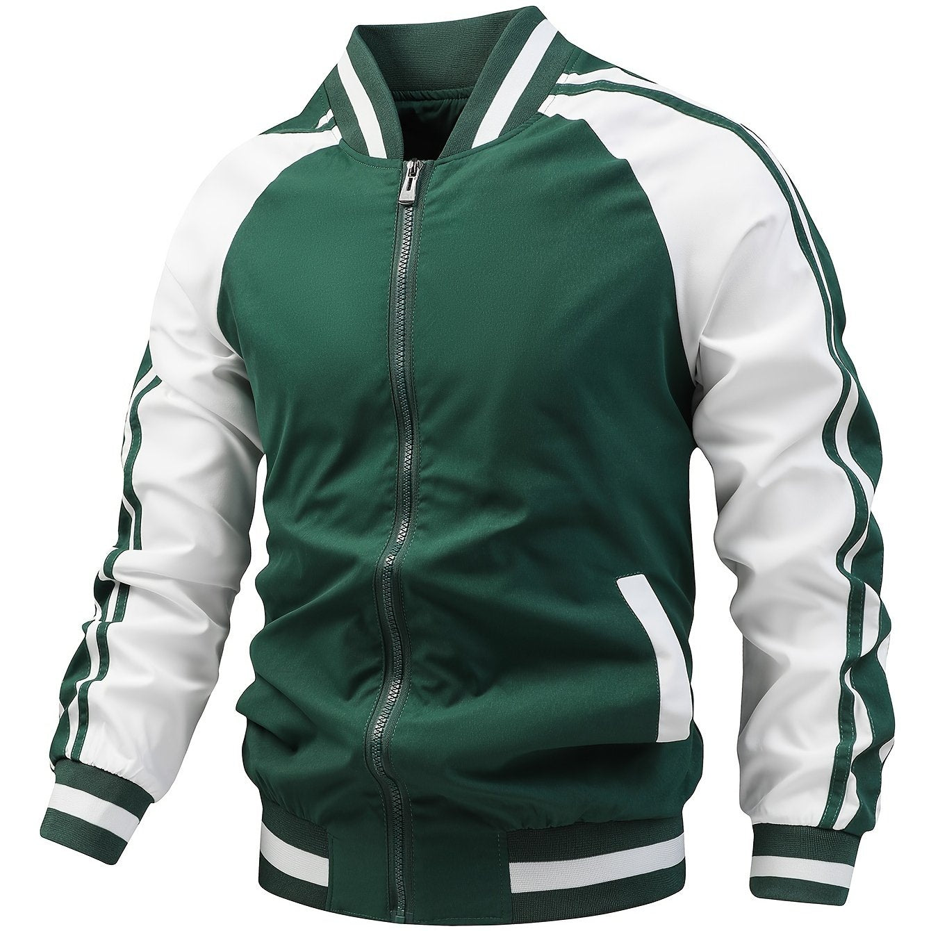 Heren Trainingsjack met Retro Stijl en Comfortabele Pasvorm 9