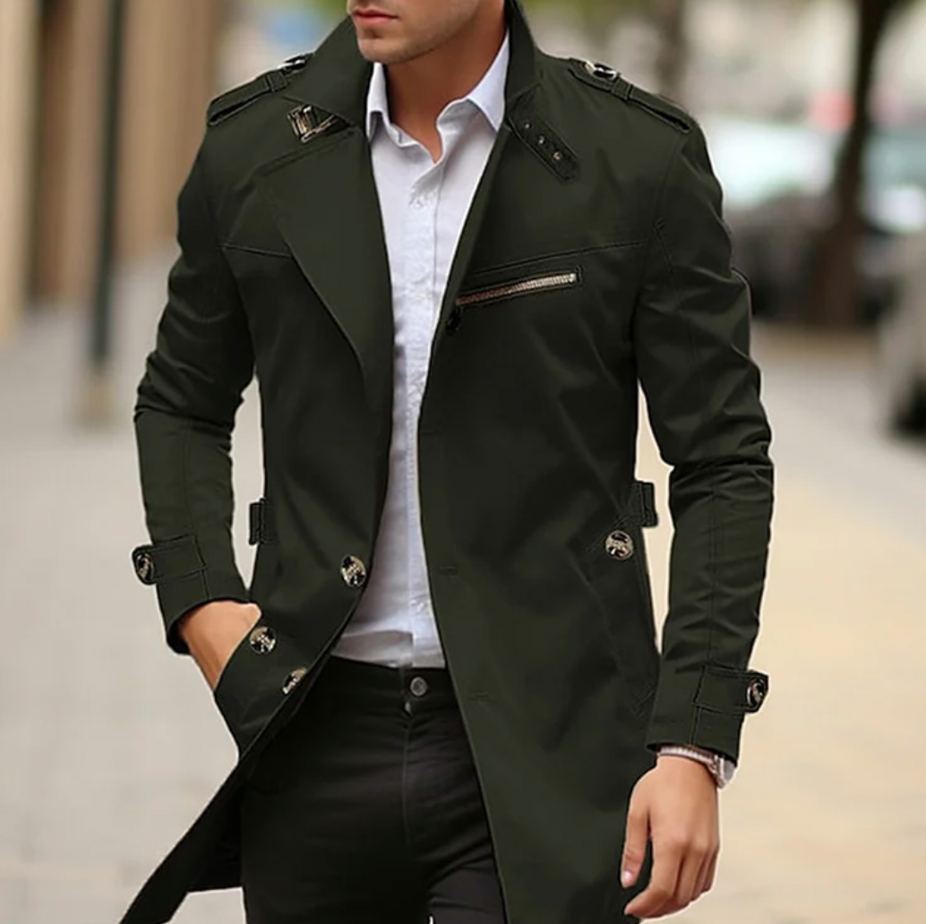 Heren Trenchcoat met Elegante Ontwerpen en Lichtgewicht Comfort 2