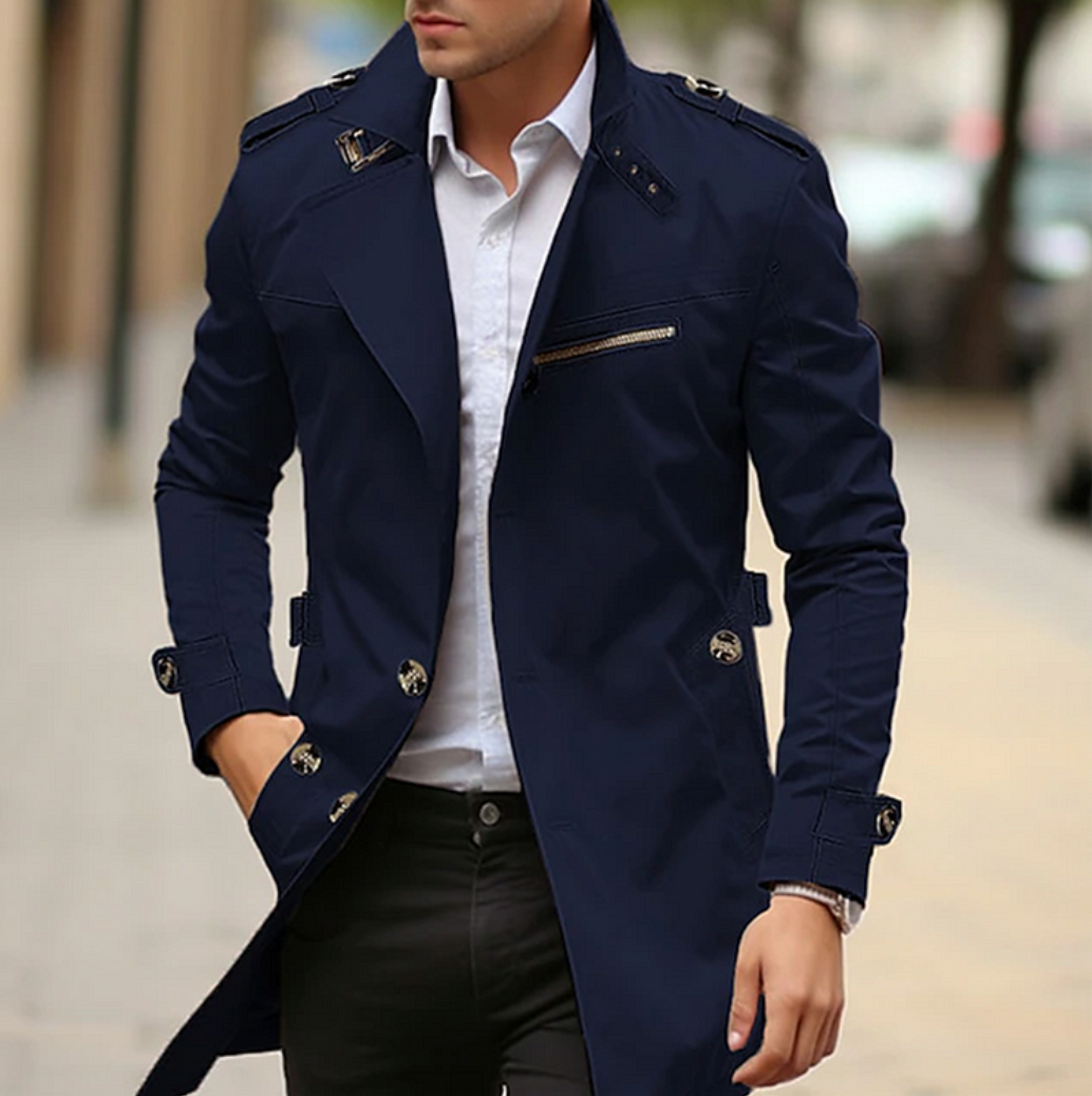 Heren Trenchcoat met Elegante Ontwerpen en Lichtgewicht Comfort 3