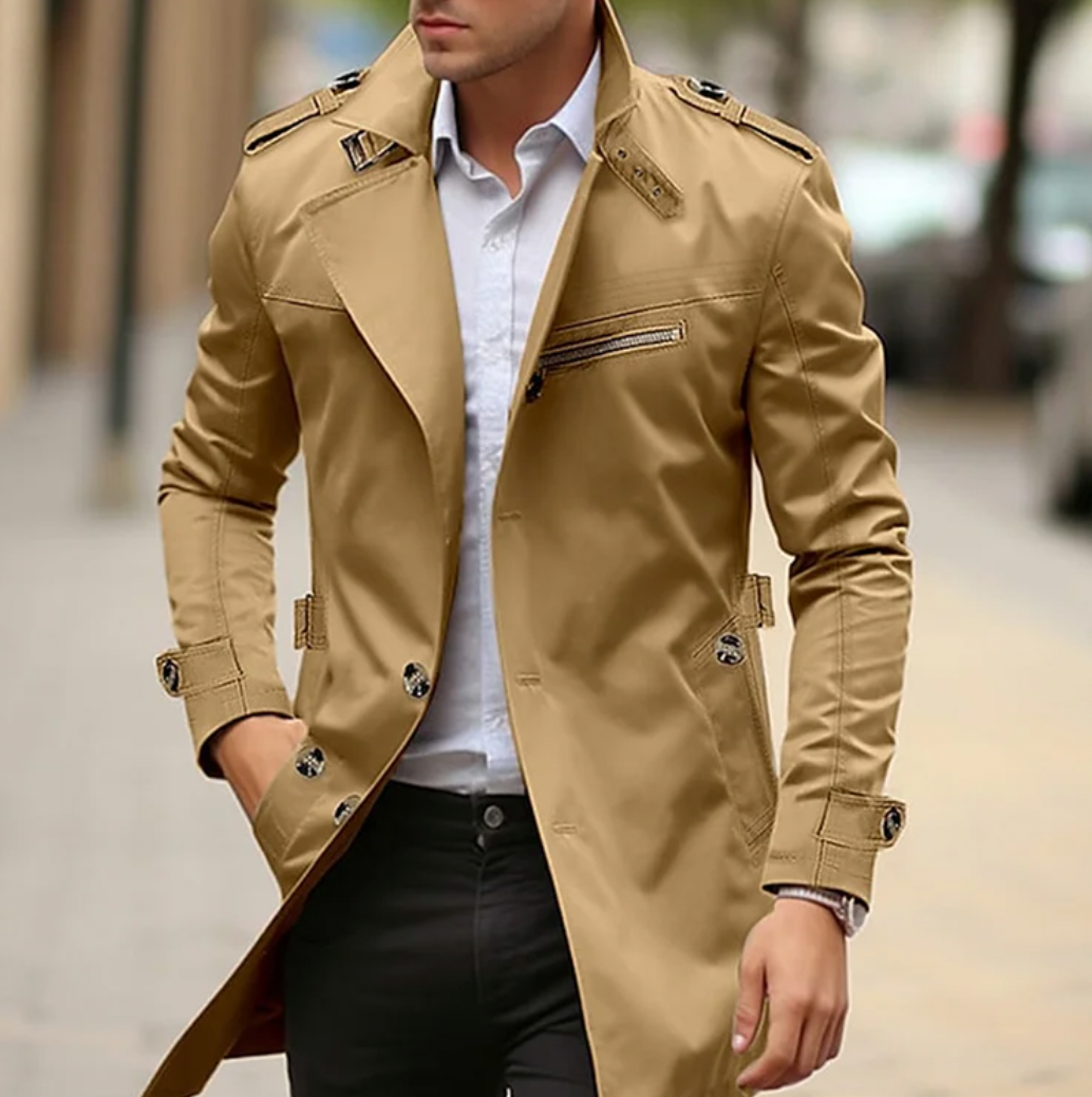 Heren Trenchcoat met Elegante Ontwerpen en Lichtgewicht Comfort 4