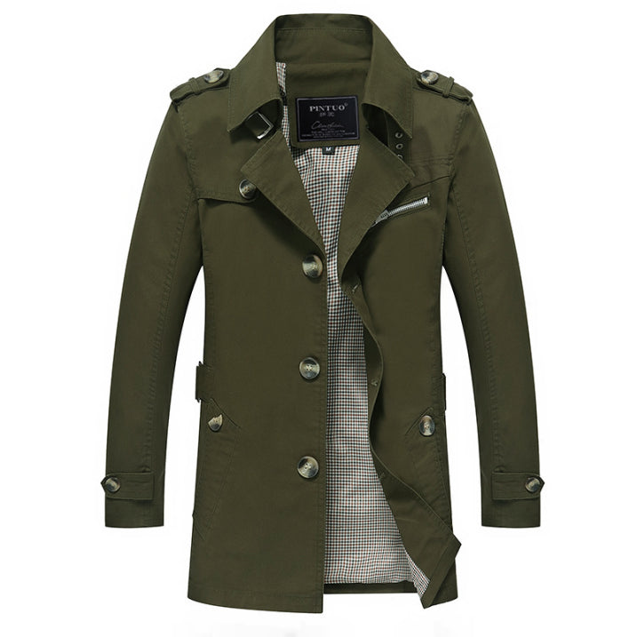 Heren Trenchcoat met Waterdichte Bescherming en Tijdloos Ontwerp 2