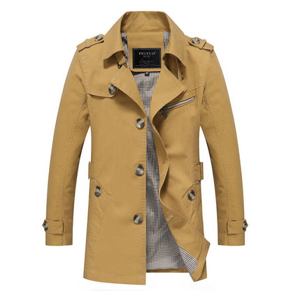 Heren Trenchcoat met Waterdichte Bescherming en Tijdloos Ontwerp 4