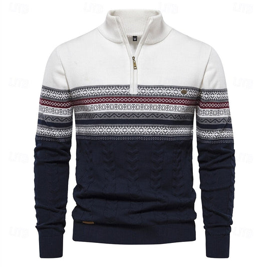 Heren Trui met Halve Rits en Slim Fit voor Elegant Comfort 0